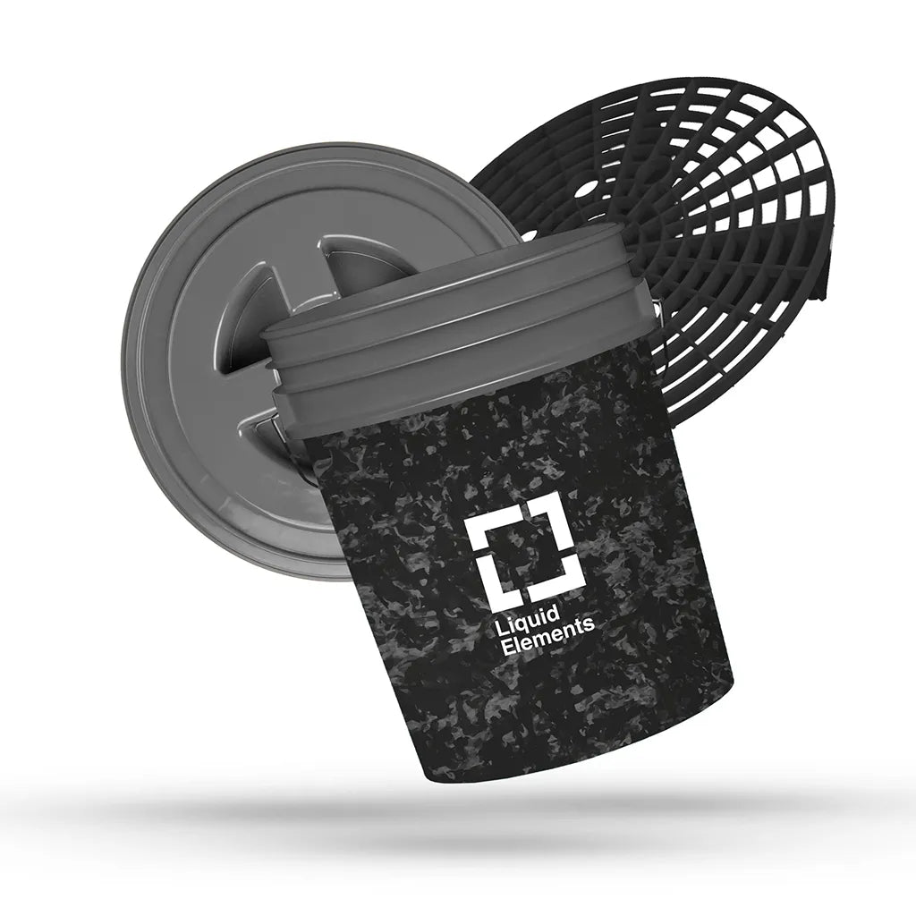 Liquid Elements Forged Carbon Bucket Including Sieve and Lid – 20L